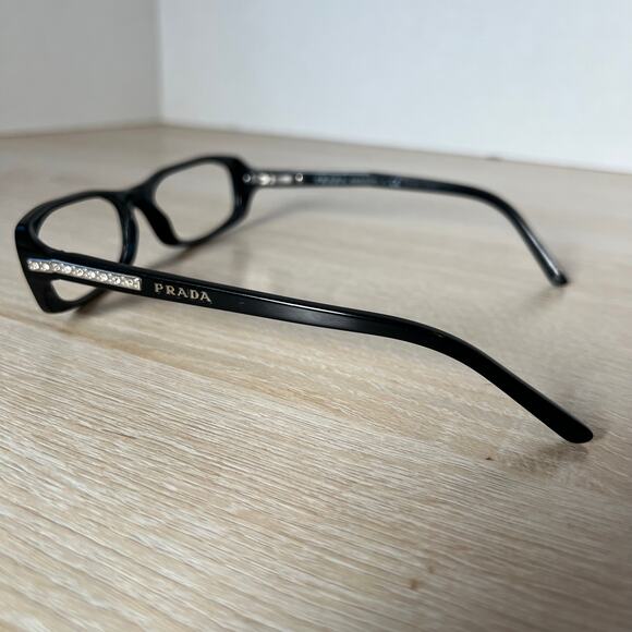 Prada VPR 09M 1AB-1O1 Eyeglasses PARTS ONLY Black Frame 53-16-135 - Picture 7 of 8